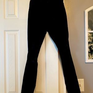 Distressed on the front high rise supper skinny